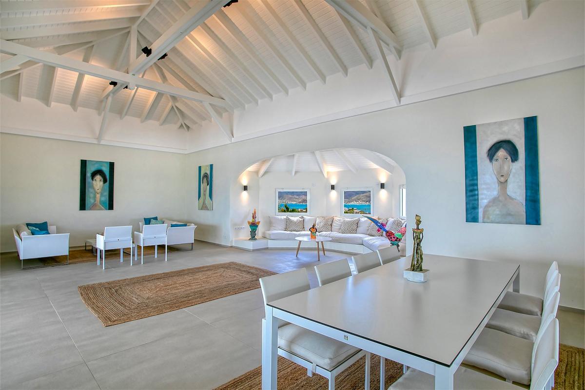 Luxury Villa Rental St Martin - Large living room